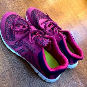 Purple Leopard Running Shoes